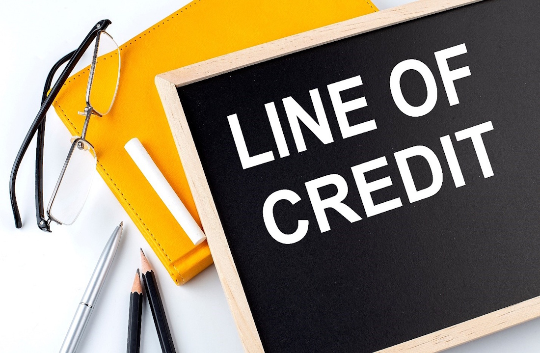 Chalkboard that says Line of Credit