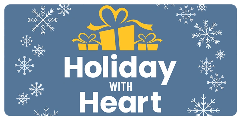 Holiday with a Heart logo and graphic