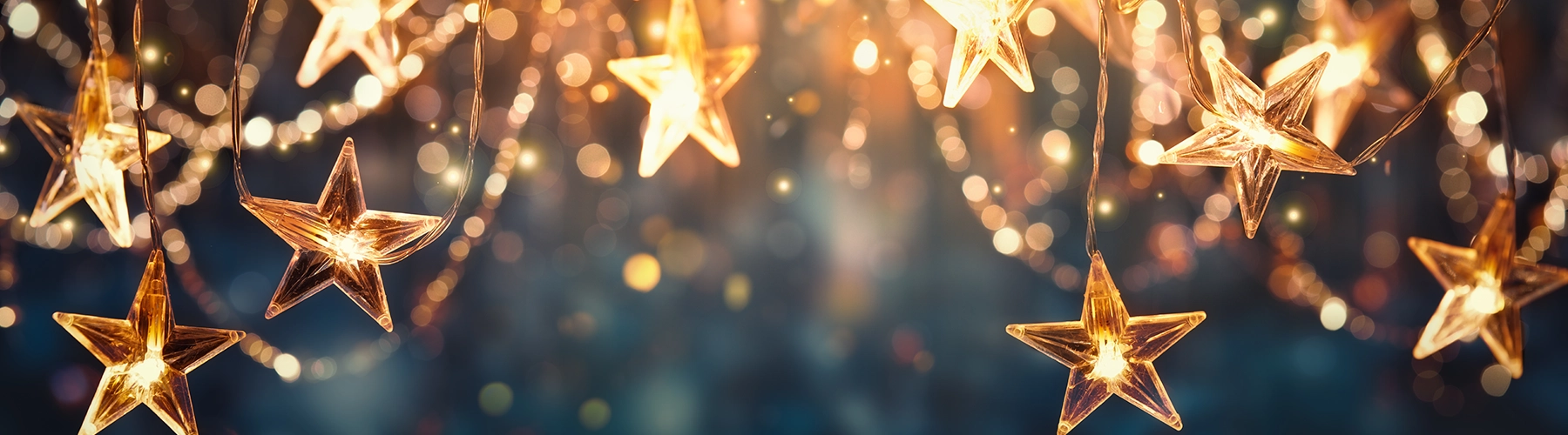 festive holiday twinkle star lights