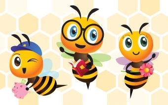 kids club savings account mascots bees